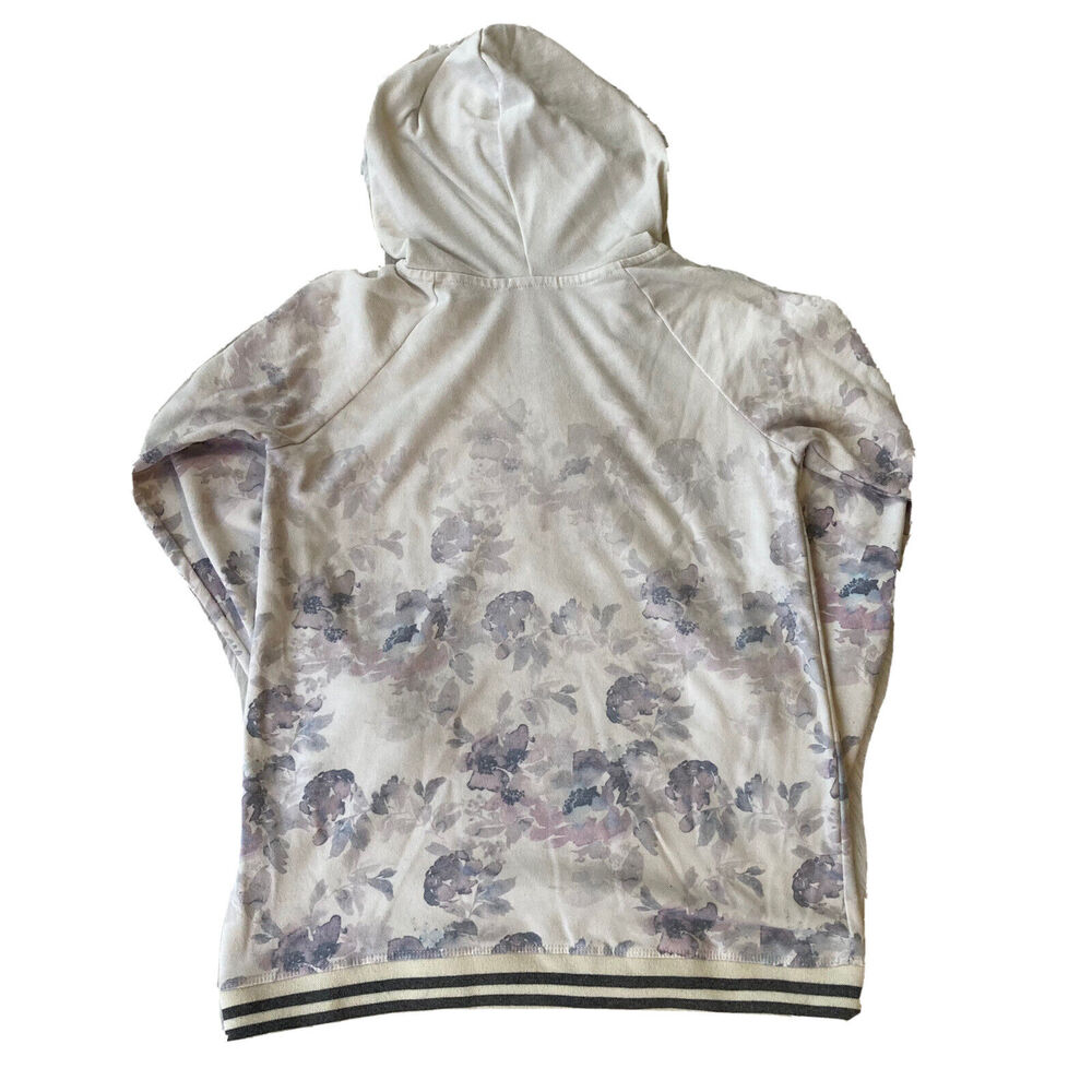Maurices Shirt Sz S Long Sleeve Relaxed Fit Hooded Floral Pastel Cute Womens - Picture 6 of 9